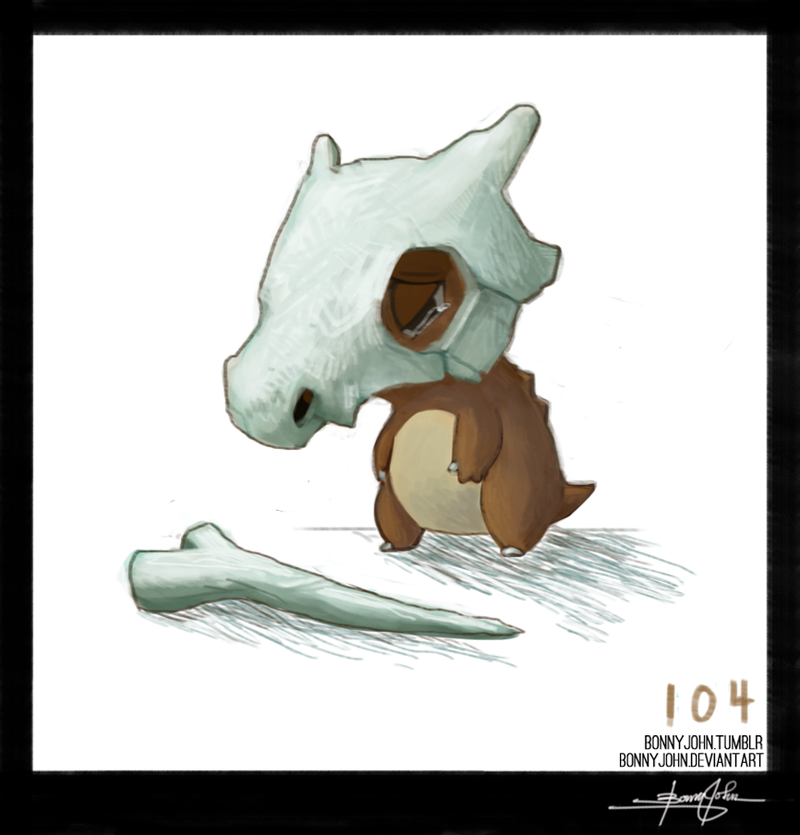 Illustration for article titled Crying is Not Optional - Cubone! Pokemon One a Day!